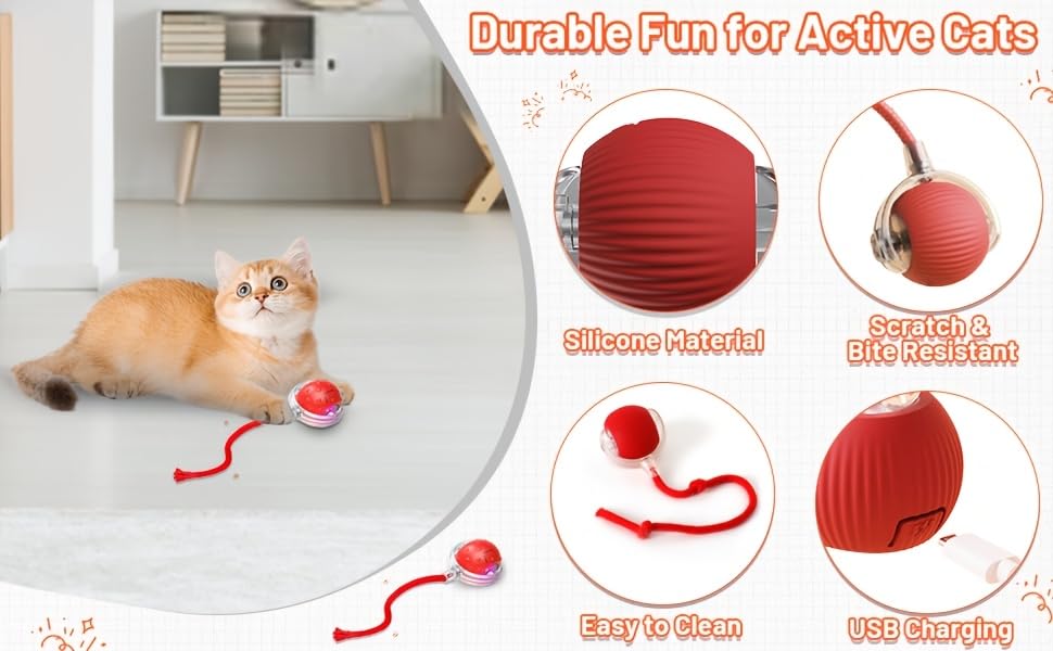 Viral Rolling Ball,Interactive Cat Ball Toy