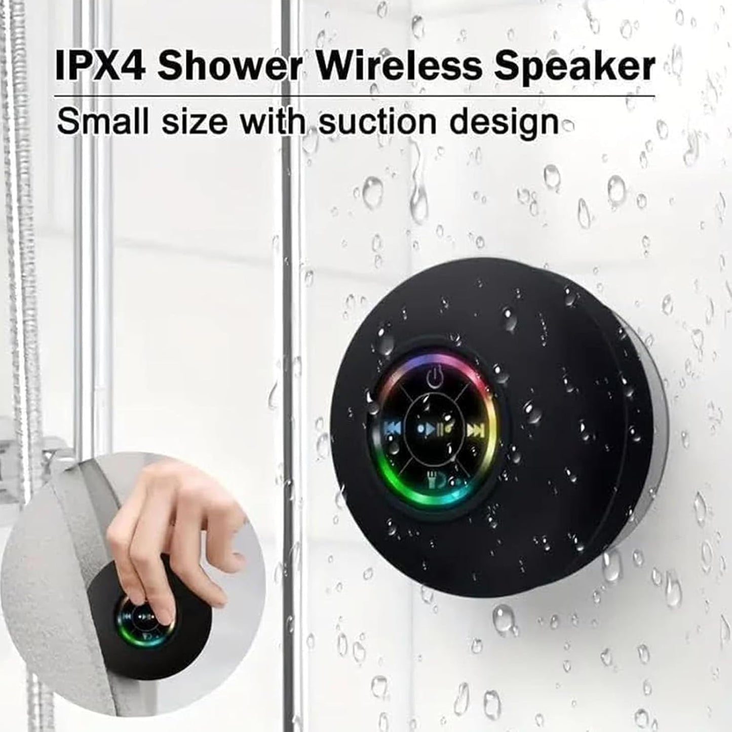 Large Suction Cup Waterproof Bluetooth Speaker